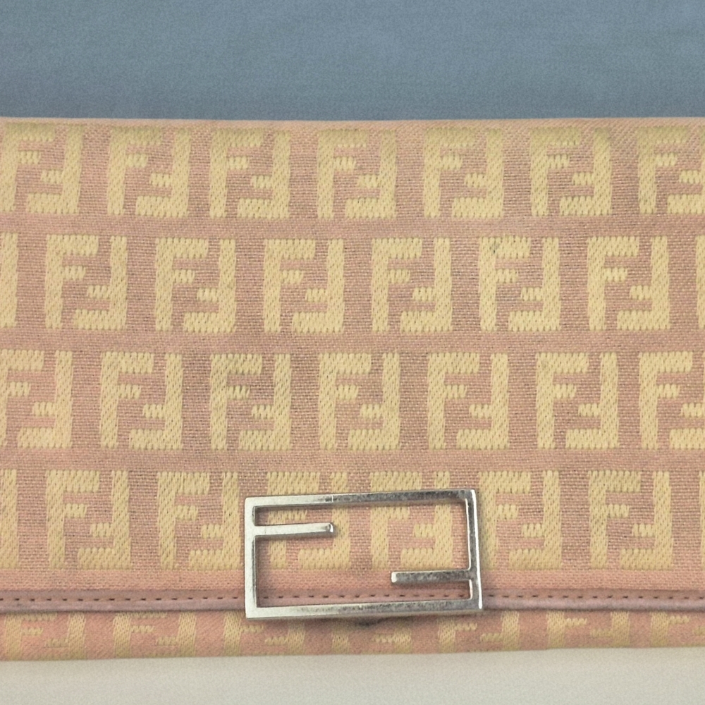 Fendi Pink and Cream Women's Clutch